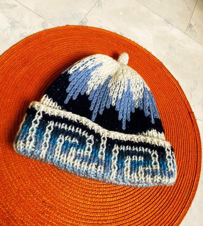 Ručne pletená duplovaná čiapka, l