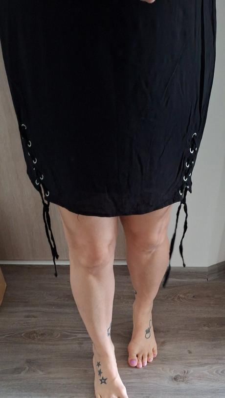 Cierne saty retro jeans, m