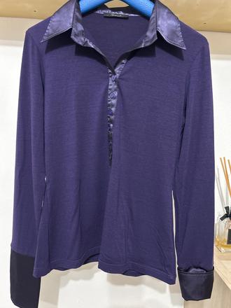 Fialové elegantné tričko, m