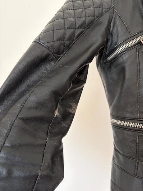 Mango kozena bunda s prava koza ovcia , leather ja, mango,s