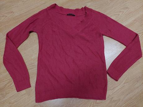 Vinovo cerveny sveter, terranova,l