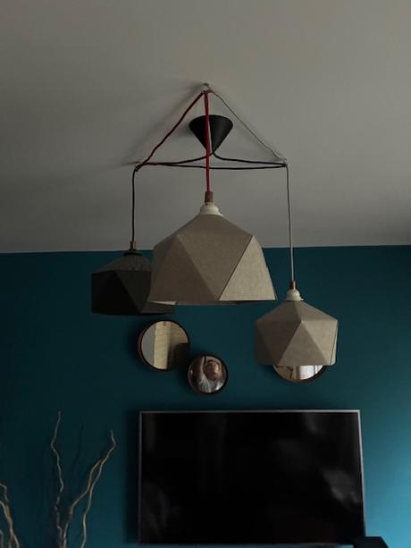 Stropný luster tri svietidlá - možné aj samostatne,