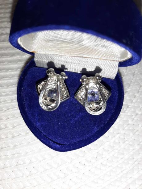 Klips náušnice retro 925,