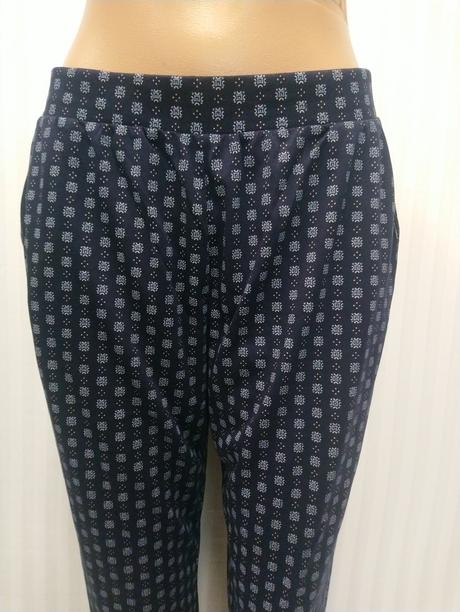 Dámske modré letné nohavice so vzorom, esmara, m, esmara,m