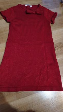Trblietavé šaty s mašličkou, h&m,122