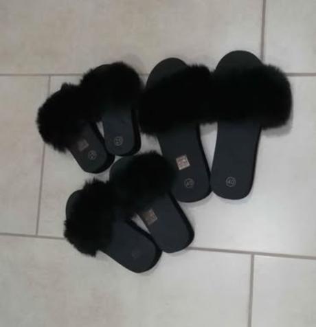 Šľapky s kožušinkou, 40