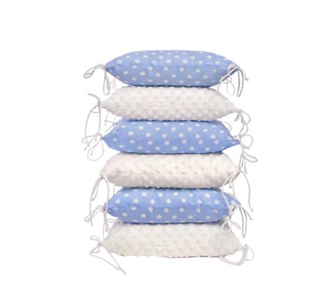 Vankúšikový mantinel blue/white, šírka (cm): 35,dĺžka (cm): 210