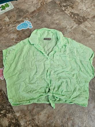 Zelená crop blúzka 164, 164