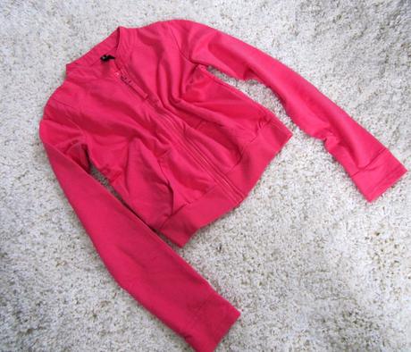 Ružový sveter na zips, takko,s