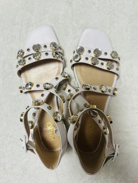 Krásne biele sandálky na hranatom podpätku liu jo, liu jo,40