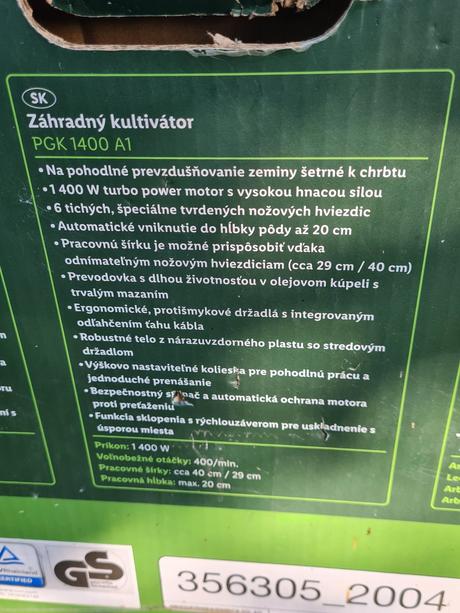 Záhradny kultivator, 