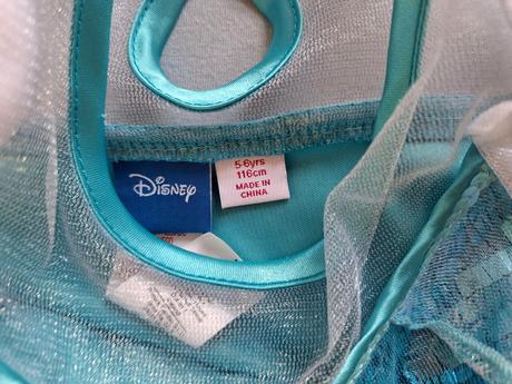 Elsa frozen disney kostým (šaty+parochňa) veľ. 116,