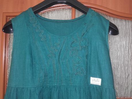 Tehotenské ľanové šaty- nenosené, m