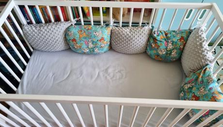 Biela drevená postielka + matrac, šírka (cm): 75,dĺžka (cm): 120