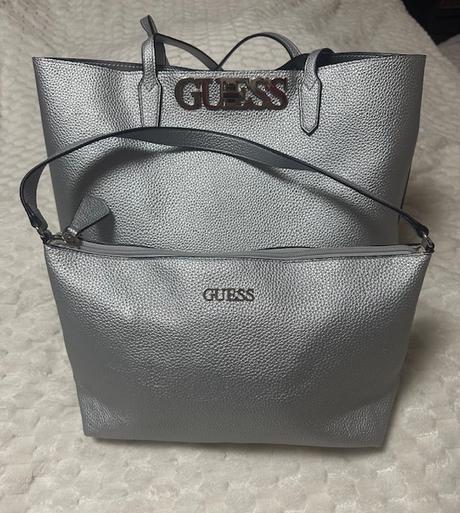 Strieborná kabelka 2v1 zn. guess originál, guess