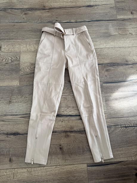 Béžové kozenkove nohavice ll veľkosť xxs, xs
