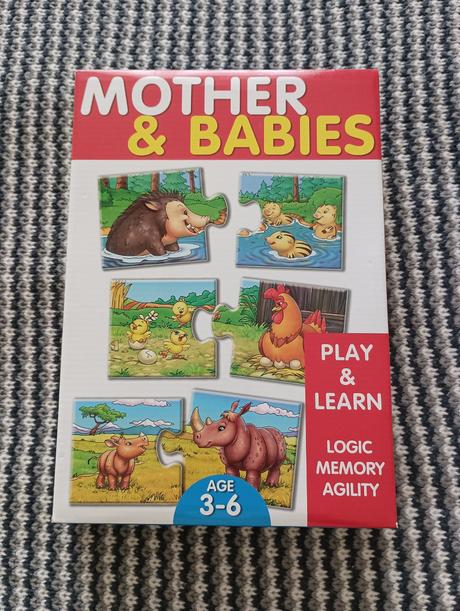 Puzzle mamičky a ich bábätká,