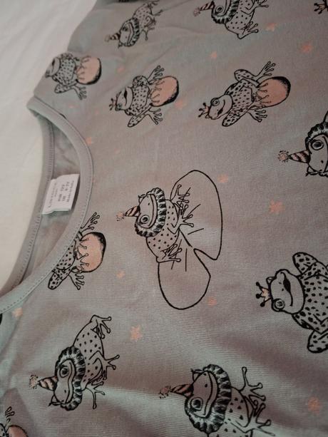 Tričko z organickej bavlny so žabkami, lindex,110 / 122