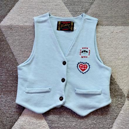 Krásna nebíčkovo modrá vesta blueberry, 140