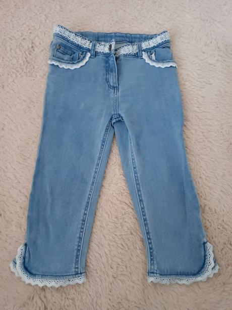 3/4 riflové nohavice veľk. 128, topolino,128