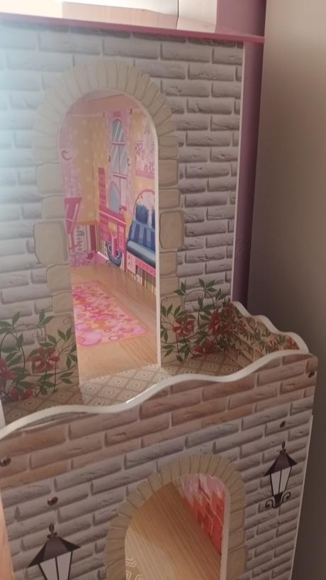 Ružový domček pre bábiky s výťahom,