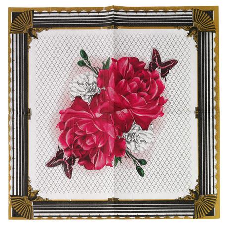 Papierové servítky "ruža" - 25ks, 