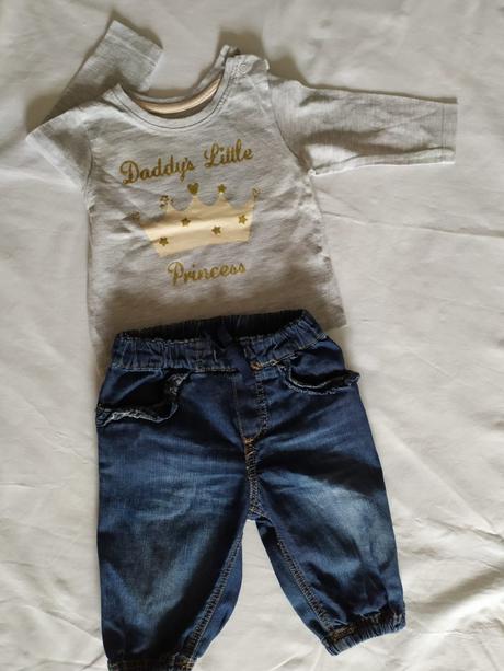 Riflové nohavice, h&m,68