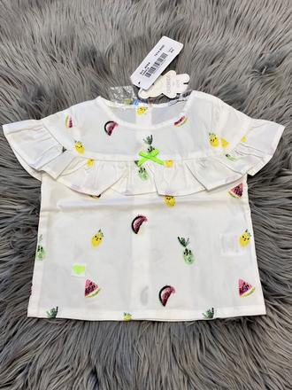 Dievčenská košeľa s volánom overkids (68-74), 68