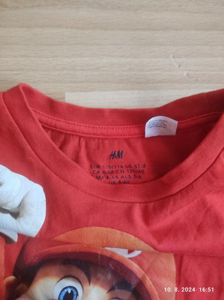 Tričko krátky rukáv pre chlapca 110, h&m,110