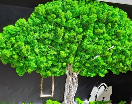 Machový obraz, strom s príbehom 80x60cm,