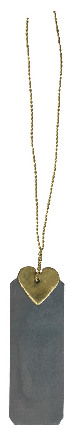 Kovové štítky so srdiečkom ib laursen - 4 ks sada, 