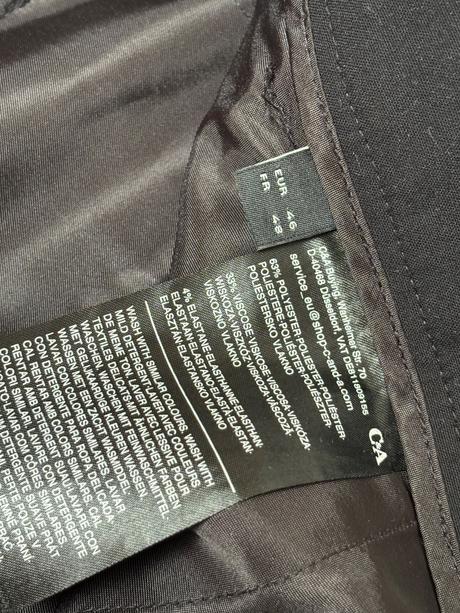 C&a kvalitne čierne nohavice, c&a,46
