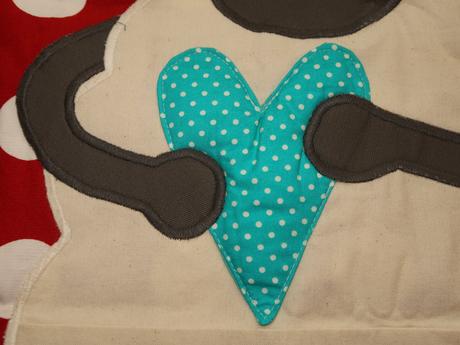 Dámska zástera na varenie - ovečka so srdiečkom,