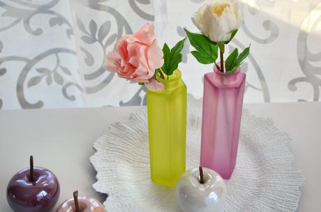 Sklenená ružová váza, 