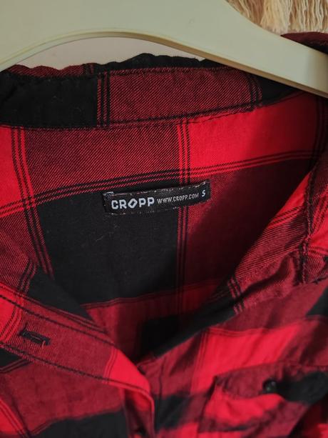 Predĺžená karovaná košeľa cropp, s