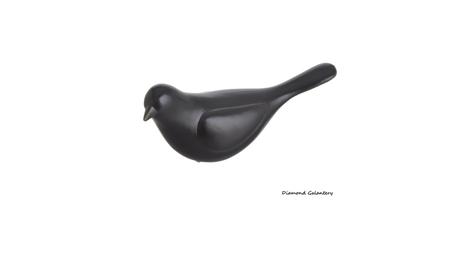 Dekoračný vtáčik - čierny, 