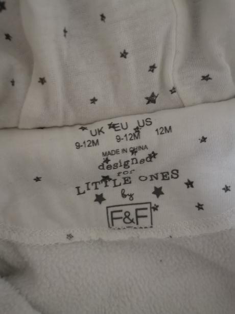 Overal zimný 9-12m., f&f,80