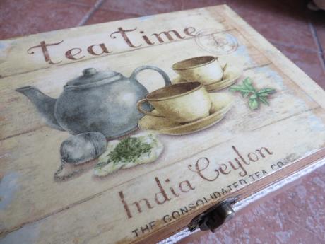 Krabička na čaje - 2x3 - technika decoupage, 