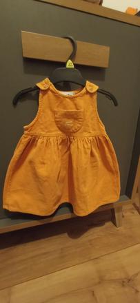 Horčicové menchestrove šaty veľ 68 -86, sucre d'orge,68