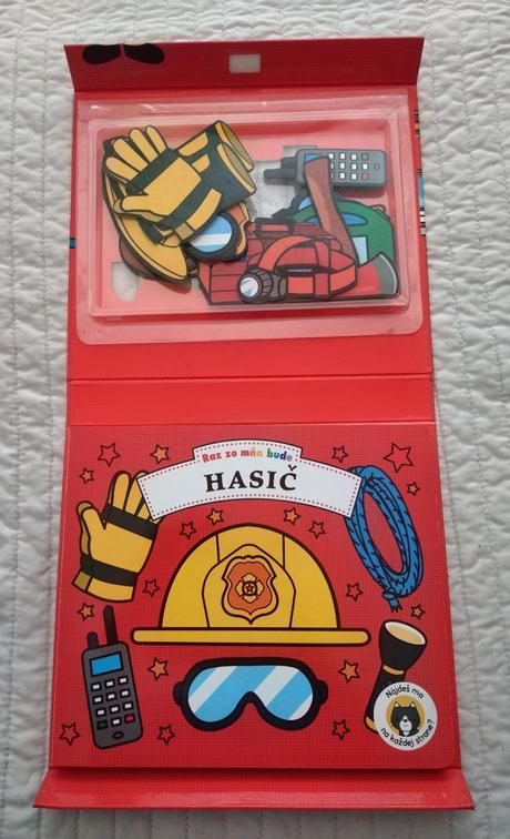 Kniha s puzzle raz zo mňa bude hasič,