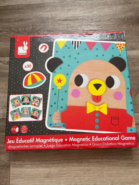 Janod drevená hra - tváre zvieratká, 