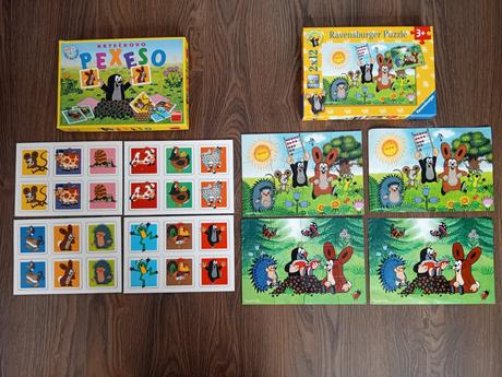 Puzzle a pexeso krteček, 