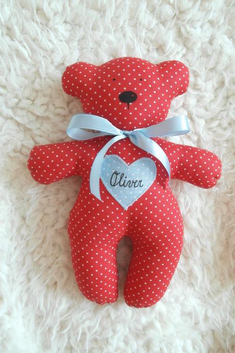 Macko mojkáčik s modrým srdiečkom, 