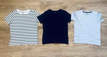 3 x basic tričko, h&m,134