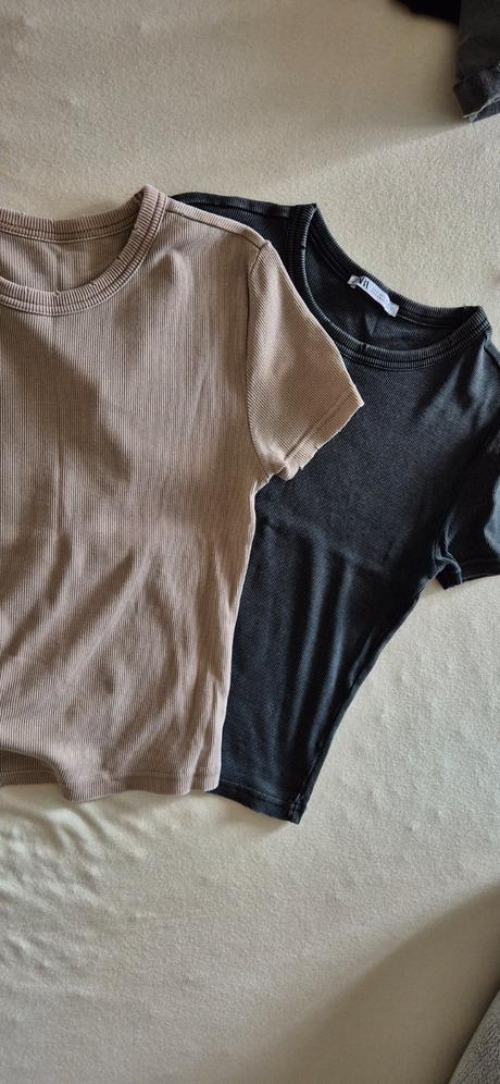 Rebrovane tričká, zara,s
