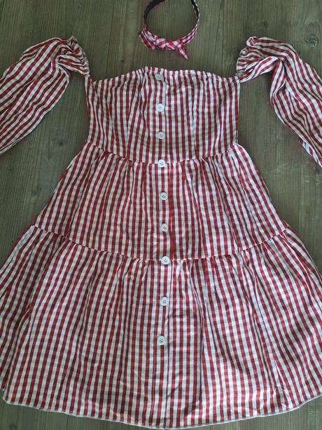 Kockovane saty gingham, xs