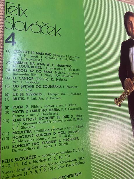 Stará retro zberateľská lp platňa félix slováček,