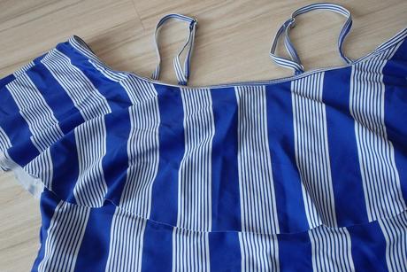 Modro biele plavky s volánikmi shein, v. xl/xxl, xl