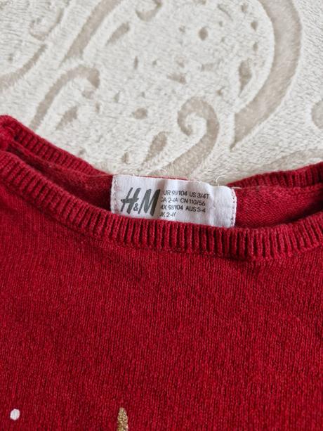 Vianočný sveter s jednorožcom, h&m,104