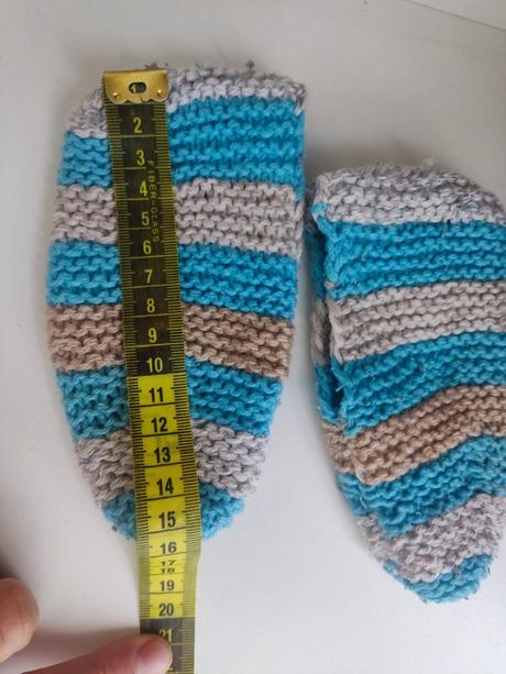 Handmade pletené barefoot papučky z vlny, <17